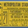 THE BEATLES TICKET STUB