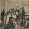 Lincoln's Deathbed 2x3 Fridge Magnet