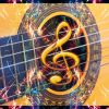 Guitar Treble Clef 2x3 Fridge Magnet