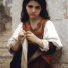 Girl Knitting 2x3 Fridge Magnet