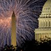 Washington DC and Fireworks 2x3 Fridge Magnet