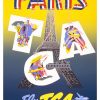Paris Travel Poster 2x3 Fridge Magnet